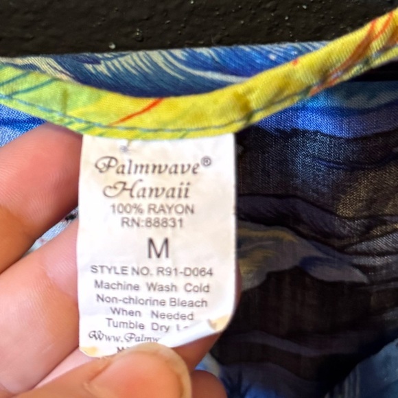 Palmwave Hawaii Tropical Print Sleeveless Dress Size Medium - Picture 3 of 3